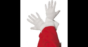 Verkleed handschoenen kort model - wit - Sinterklaas/Kerstman handschoenen