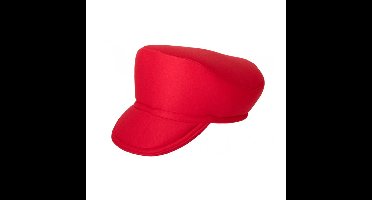 Verkleed hoedje/petje voor een Loodgieter - rood - volwassenen - cartoon en strip/game figuren