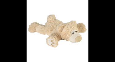 Warmte/magnetron opwarm knuffel - Teddybeer - beige - 30 cm - pittenzak