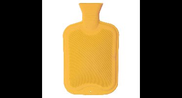 Warmwaterkruik - 2L - geel - rubber - kruik - bedkruik
