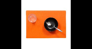 Wicotex luxe Placemats Plain - oranje - 43 x 30 cm - Met anti slip laag - Teflon coating topla