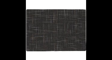 Wicotex Placemats - 1x - zwart - 30 x 43 cm - anti slip laag