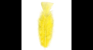 Widmann Sierveren - 50x - geel - 17 cm - knutselveertjes - DIY/decoratie/hobbymateriaal
