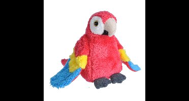 Wild Republic Knuffel Papegaai - 13 cm - multicolor - pluche - knuffeldier