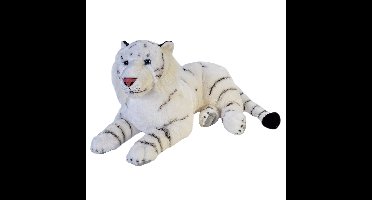 Wild Republic Knuffel tijger - wit - 76 cm - grote pluche knuffeldieren