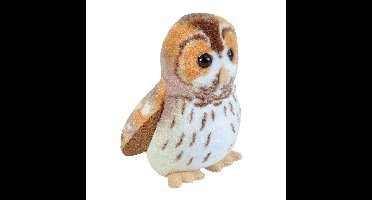 Wild Republic pluche bosuil - vogel knuffel met geluid - 13 cm - Vogels dieren knuffels