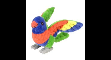 Wild Republic Pluche Lori papegaaien vogel knuffel - 25 x 20 x 10 cm