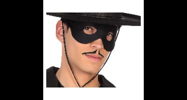 Zwarte potlood/zorro snor - verkleed accessoire plaksnorren - kinderen/volwassenen