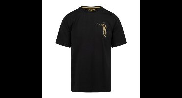 Cruyff - Dos Rayas Print T-Shirt - Zwart/ Goud