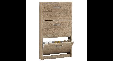 Schoenenkast Step 104 cm hoog in eiken
