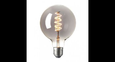 LED Kooldraadlamp Globe Curl Titanium | G125mm E27 4W | Dimbaar