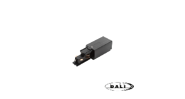 DALI 3-fase rail power connector rechts | Zwart