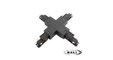 DALI 3-fase rail X-connector | Zwart