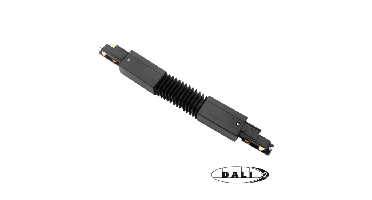 DALI 3-fase rail flexibele connector | Zwart