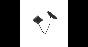 1-fase rail tussenvoeding met plafondkap | Zwart