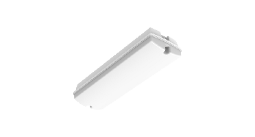 Noodverlichting wand-/plafondarmatuur wit 3W met melkwitte afdekking