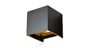 LED wandlamp Cube | 2×3W | Zwart | 2700K | Dimbaar | IP65