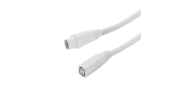 T5 koppel kabel | 50cm | male/female connector | wit | rubber