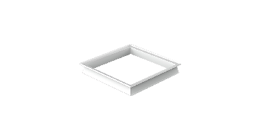 Inbouwframe led paneel | 60x60cm | Dakraam look | Back- en side-lit