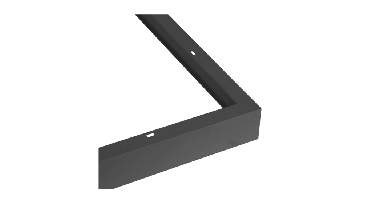 Opbouw clickframe led paneel | 60x60cm | 50mm | Zwart | Back- en side-lit