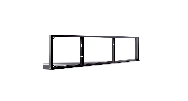 Opbouwframe led paneel | 120x30cm | 70mm | Zwart | Back- en side-lit
