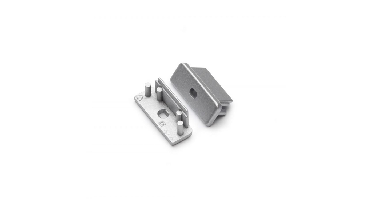 Eindkap met kabelopening tbv opbouwprofiel vlak tot 14mm | Zilver | 2 stuks