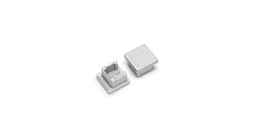 Eindkap tbv opbouwprofiel vierkant tot 10mm | Zilver | 20 stuks
