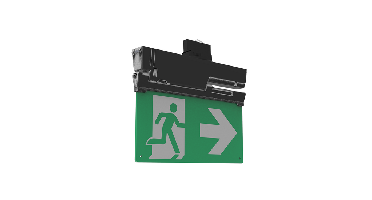 3-fase rail noodverlichting | Incl plaatjes | Zwart