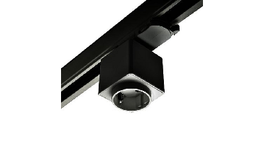 3-fase rail stopcontact | Zwart