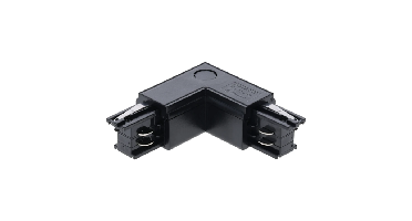 3-fase rail L-connector | Buitenhoek | Zwart