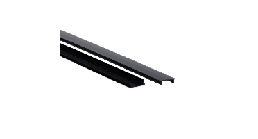 3-fase rail blindplaat 1 meter | Zwart