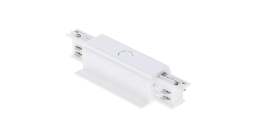 3-fase inbouwrail I-connector | Met voeding | Wit