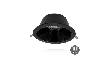 Led downlight Kerber | Ø200mm | 20W | CCT-switch | Zwart