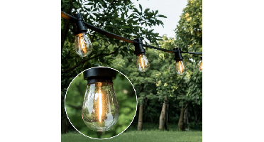 E27 filament lamp | 1W | 2700K | Recht filament | Geschikt voor prikkabel