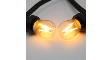 E27 dimbare filament lamp | 3W | 2000K | Driehoek filament | Geschikt voor prikkabel