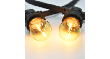 E27 gekleurde lamp | 1W | Geel | Recht filament | Geschikt voor prikkabel