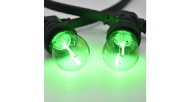 E27 gekleurde lamp | 1W | Groen | Recht filament | Geschikt voor prikkabel