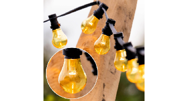 E27 gekleurde lamp | 1W | Geel | Met lens | Ø60 | Geschikt voor prikkabel