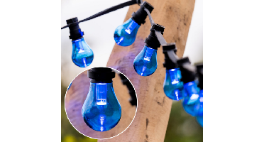 E27 gekleurde lamp | 1W | Blauw | Met lens | Ø60 | Geschikt voor prikkabel