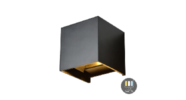 Led up-down light | Wandarmatuur Zwart | Dimbaar | CCT Switch