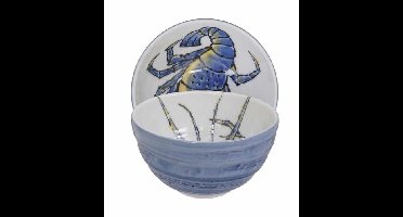 Japanse porseleinen kom - Tokyo Design Studio - Seafood - 500ml - 13.2 x 6.8cm
