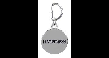 Happiness Sleutelhanger - The Oriental Shop - Zilverkleurig - 2cm