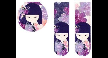 Magnetische Bladwijzer Kiyomi - Kimidoll met Bloesemmotieven