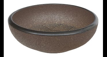 Bruine Keramische Schaal - Mino Yaki Collectie - 1800ml - 23.5 x 8cm