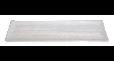 Wit Rechthoekig Serveer Bord - The Oriental Shop - Porselein - 33.2 x 10.5 cm