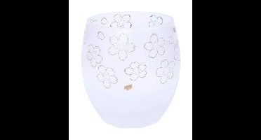 Witte Glazen Sakeset - Sakura - 2 stuks - 345ml 8.8 x 7.5 x 9.2cm