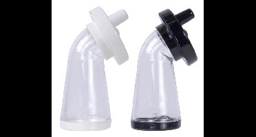 Zwart/Witte Plastic Sesam Molen - Keukenaccessoire