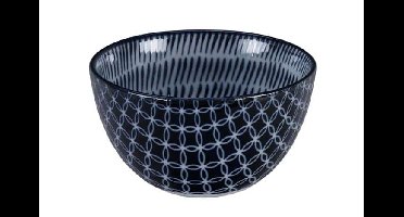 Blauw-witte keramische kom - Tokyo Design Studio - 500ml 12.7x7cm