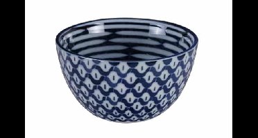 Blauw-witte keramische kom - Tokyo Design Studio - 500ml - 12.7x7cm