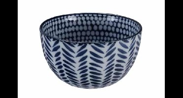 Blauw-witte keramieken kom - Tokyo Design Studio - 750ml - 15x8,5cm